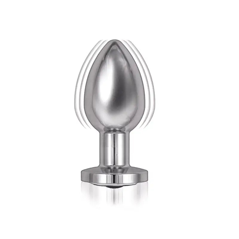 Ass Sation Remote Vibrating Butt Plug Silver for Exquisite Satisfaction