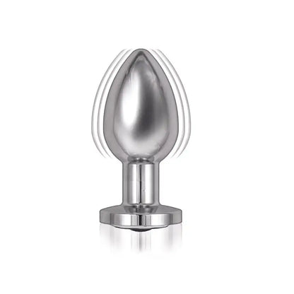 Ass Sation Remote Vibrating Butt Plug Silver for Exquisite Satisfaction