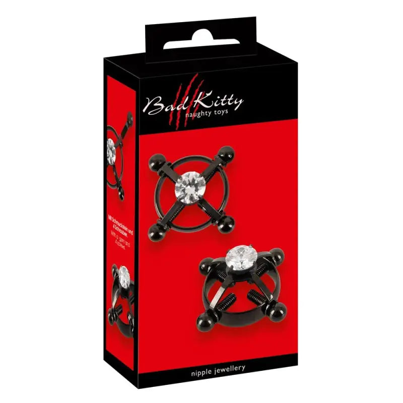 Bad Kitty Shiny Star Nipple Jewelry with Decorative Gems