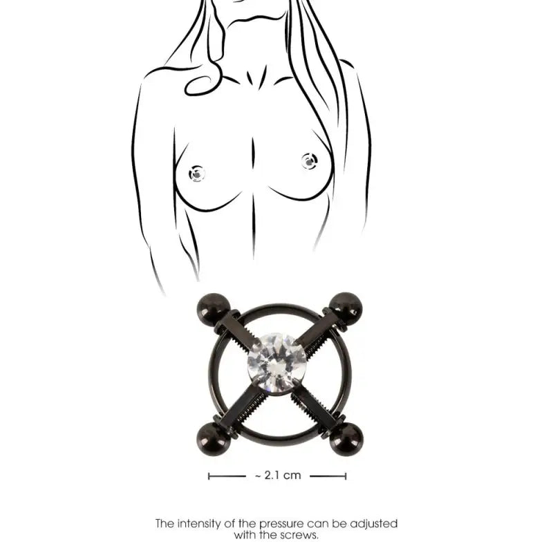 Bad Kitty Shiny Star Nipple Jewelry with Decorative Gems