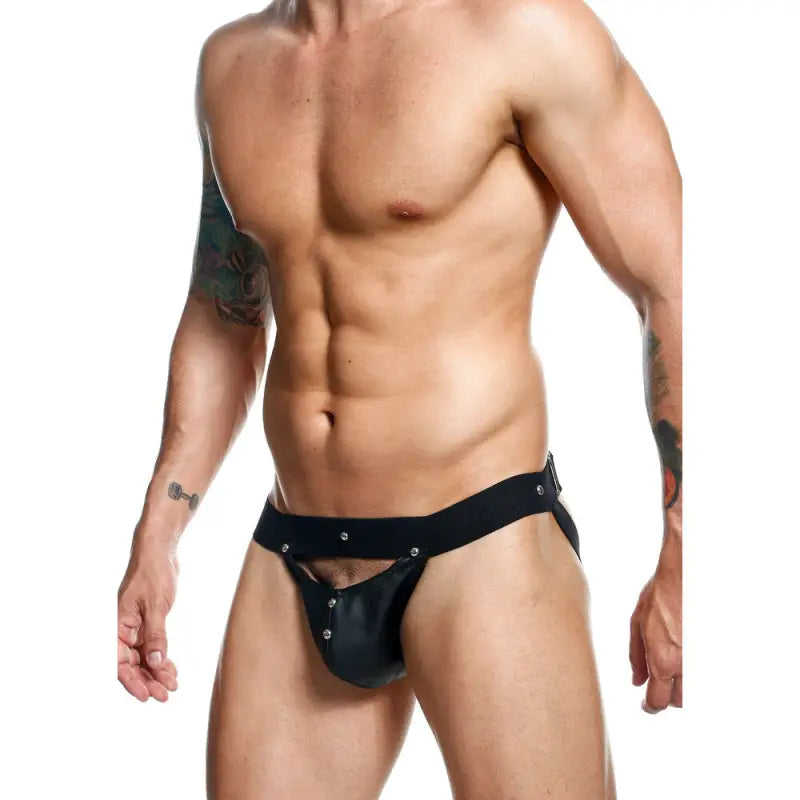 Basics Dngeon Peekaboo Jockstrap in Black for Enhanced Intimacy