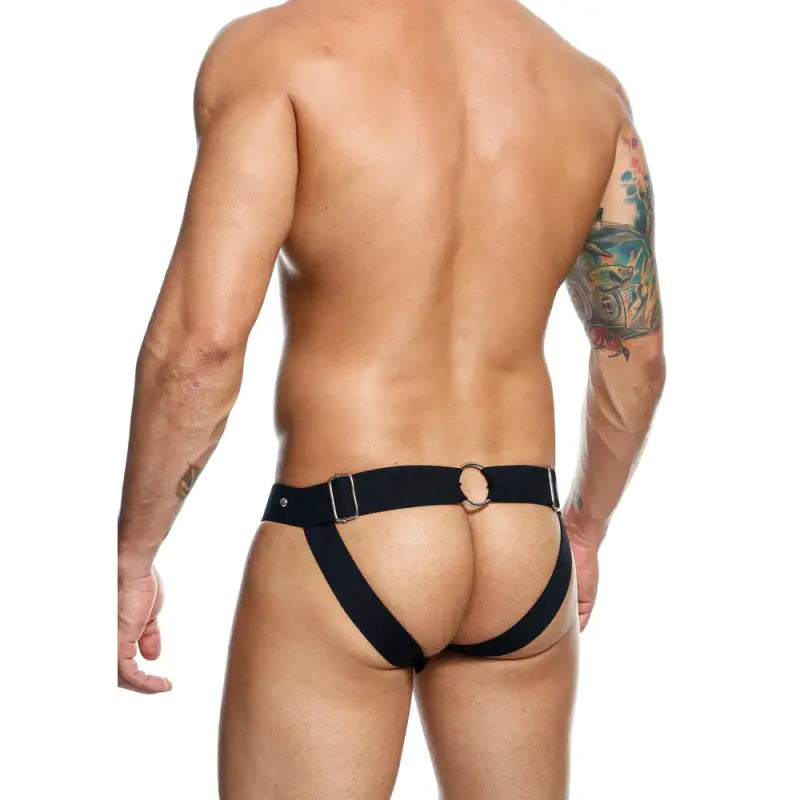 Basics Dngeon Peekaboo Jockstrap in Black for Enhanced Intimacy