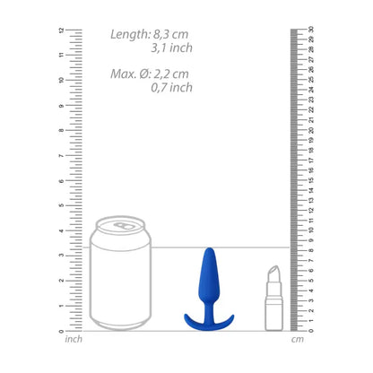 Beginners Size Slim Butt Plug Blue for Comfortable Anal Stimulation