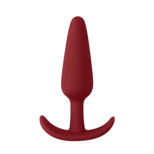 Beginners Size Slim Butt Plug Red for Comfortable Anal Stimulation