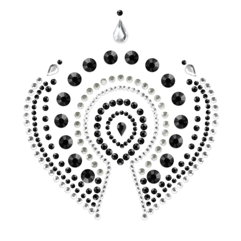 Bijoux Indiscrets Flamboyant Rhinestone Jewellery in Black and Silver