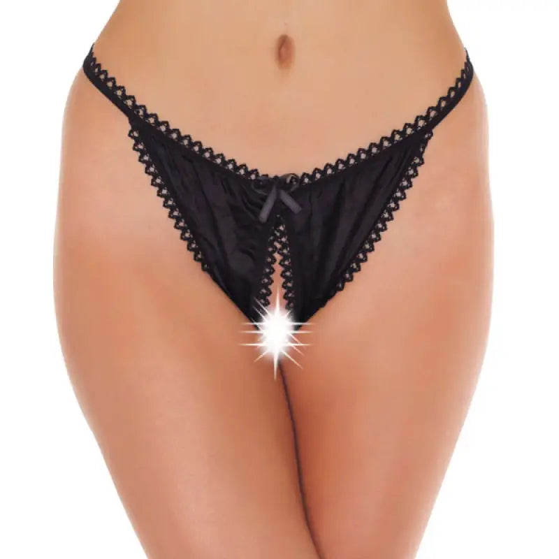 Black Crotchless Tanga for Ultimate Pleasure and Passion