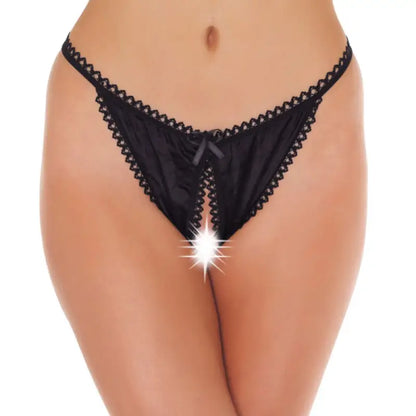 Black Crotchless Tanga for Ultimate Pleasure and Passion