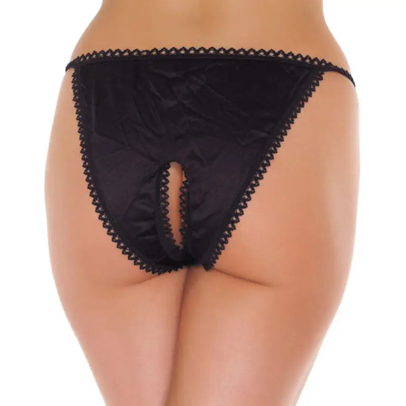 Black Crotchless Tanga for Ultimate Pleasure and Passion