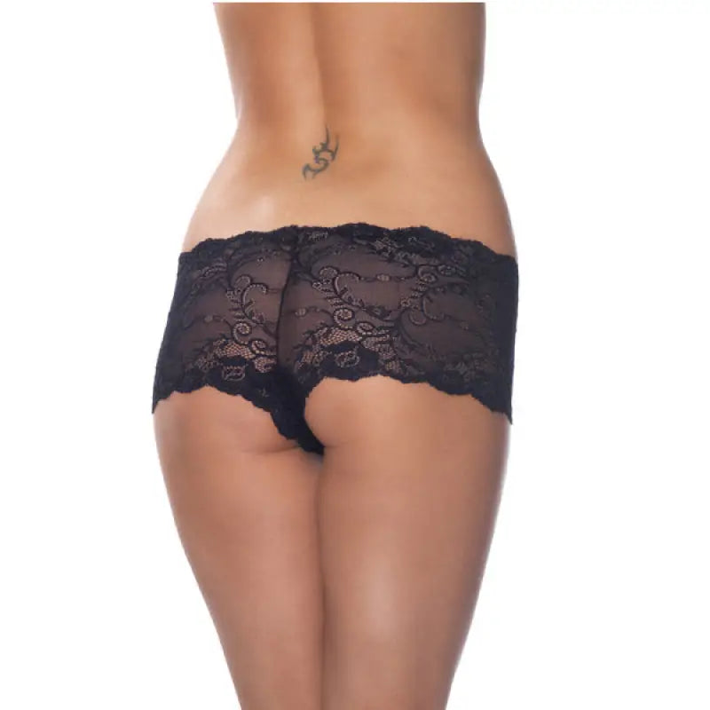 Black Lace Hotpants for Women by Rimba with Data Design Elements