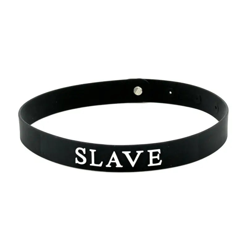 Black Silicone Slave Collar for Elevated Intimate Experiences