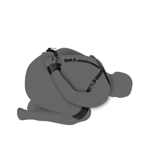 Body Harness with Thigh and Hand Cuffs for Enhanced Pleasure