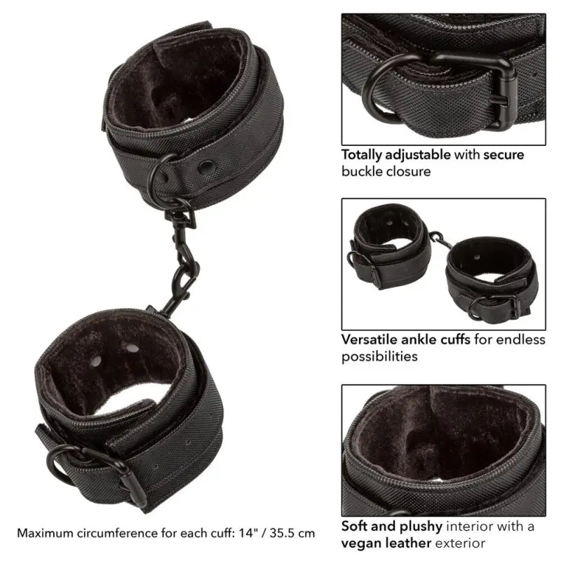 Boundless Ankle Cuffs with Universal Clasps in Vegan Leather