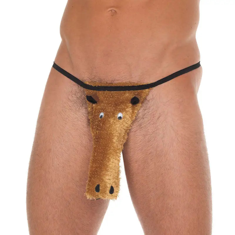 Brown Horse Novelty GString for Unique Sensations in Comfort