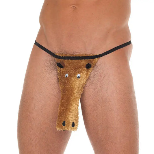 Brown Horse Novelty GString for Unique Sensations in Comfort