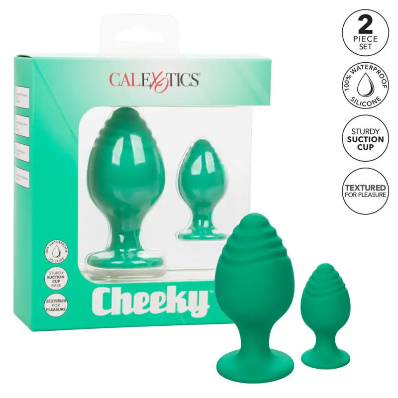 Cheeky Butt Plug Duo Green for Ultimate Anal Pleasure