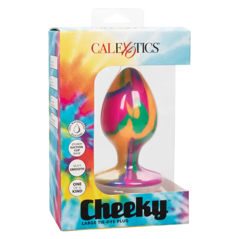 Cheeky Large Tie Dye Butt Plug for Anal Play