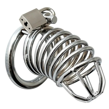 Chrome Chastity Cock Cage for Ultimate Male Bondage Pleasure