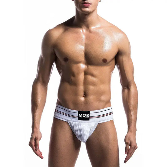 Classic Wide Jock Strap in White for Male Basics Fetish