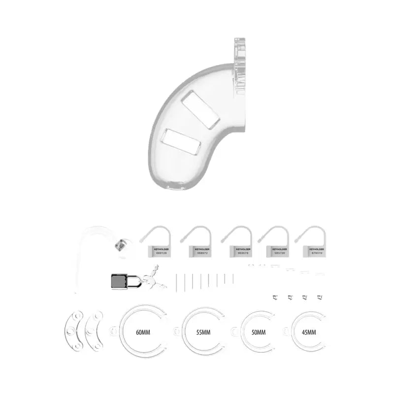Clear Chastity Cage with Anal Plug for Enhanced BDSM Experiences