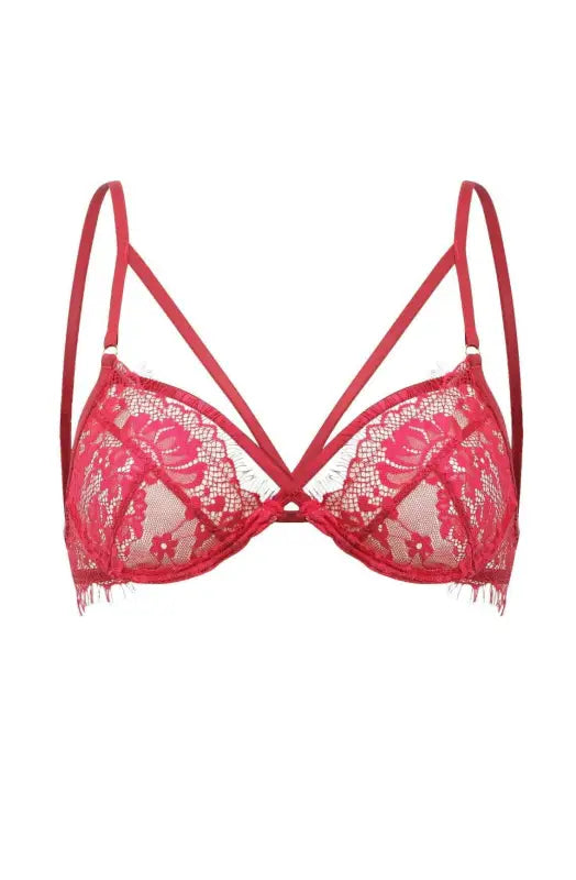 Confidante Forever Young Delicate Lace Underwired Bra in Red