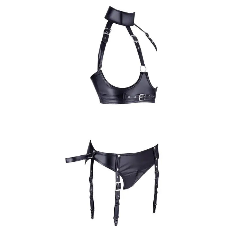 Cottelli Bondage Open Bra and Briefs for a Captivating Elegance