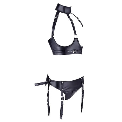 Cottelli Bondage Open Bra and Briefs for a Captivating Elegance