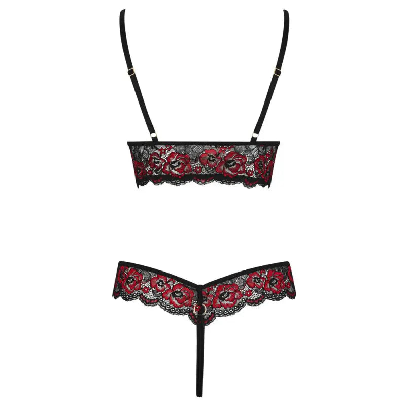 Cottelli Crotchless Body in Floral Lace for Seductive Allure