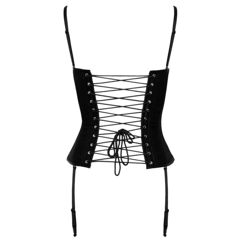Cottelli Party Corset in Black with Fine Matt Satin Finish