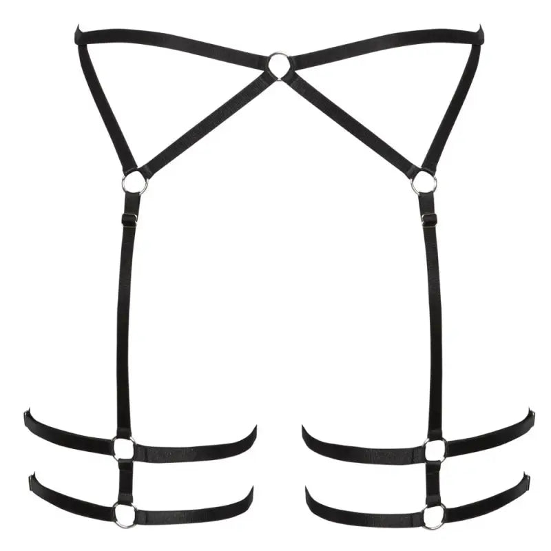 Cottelli Strappy Suspender Belt with Thigh Straps for Ultimate Pleasure