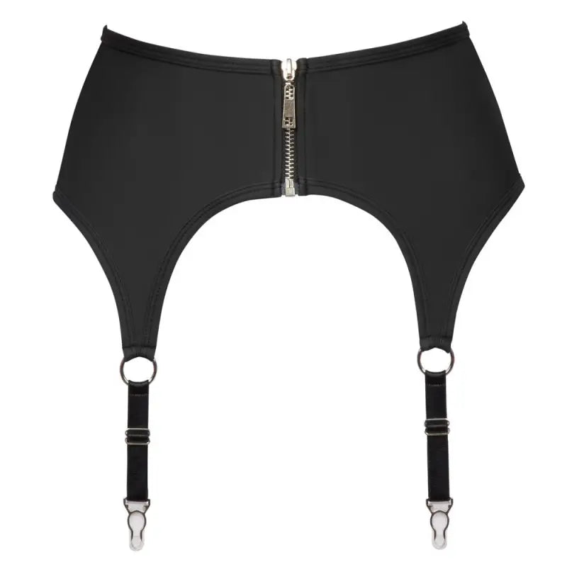 Cottelli Zip Suspender Belt with Sleek Matte Look and Suspender Straps