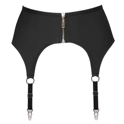Cottelli Zip Suspender Belt with Sleek Matte Look and Suspender Straps