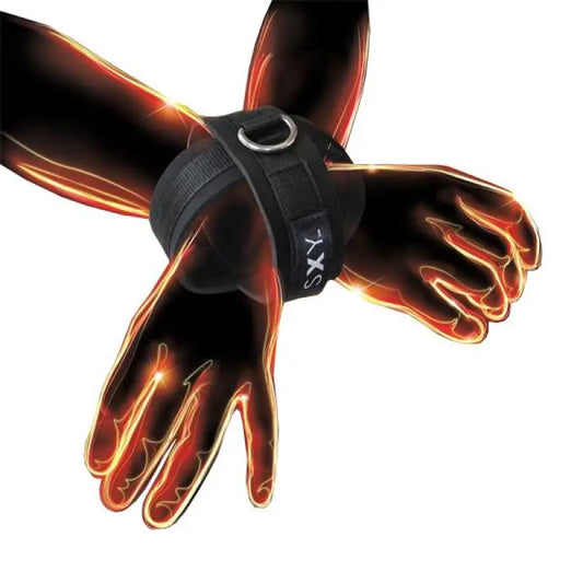 Deluxe Neoprene Cross Cuffs for Enhanced Bondage Experience