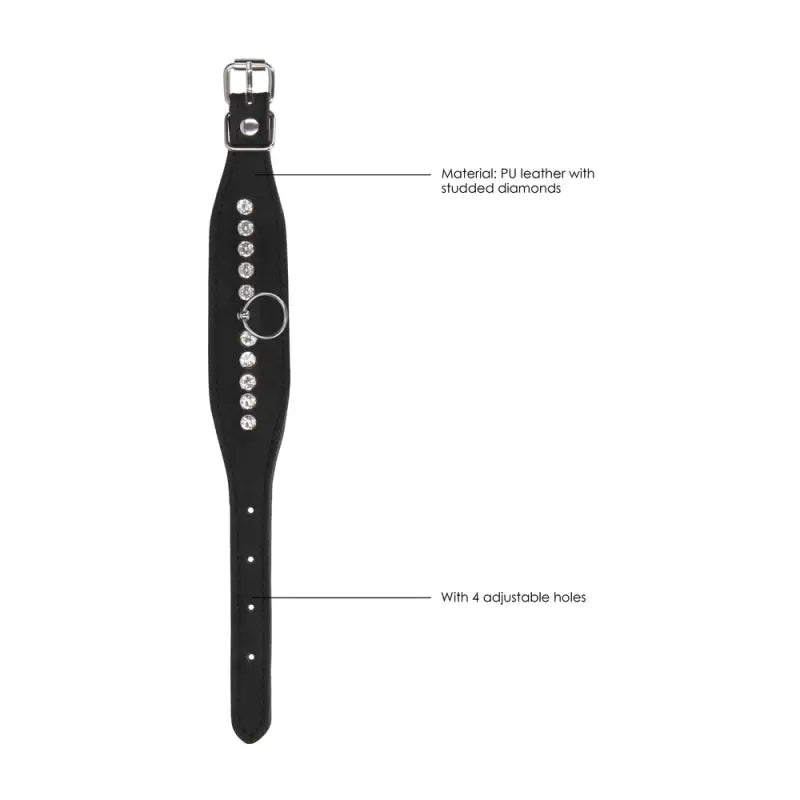 Diamond Studded Wrist Cuffs for Elegant Restraint and Bondage Gear