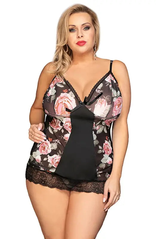 Discover Elegance with the YesX YX835Q Floral Babydoll Chemise