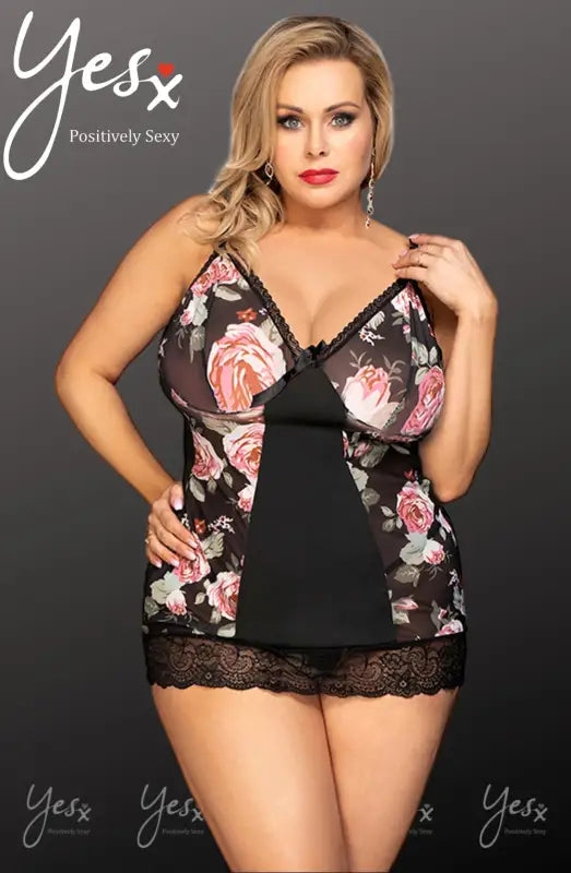 Discover Elegance with the YesX YX835Q Floral Babydoll Chemise