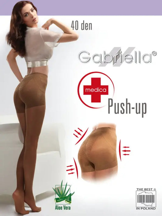 Discover Gabriella Classic Hip Shaping Anti-Varix Tights in Beige