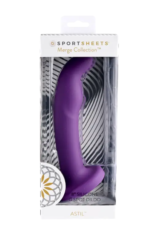 Sportsheets Merge Collection - Astil - 8" Solid Silicone G-Spot Dildo
