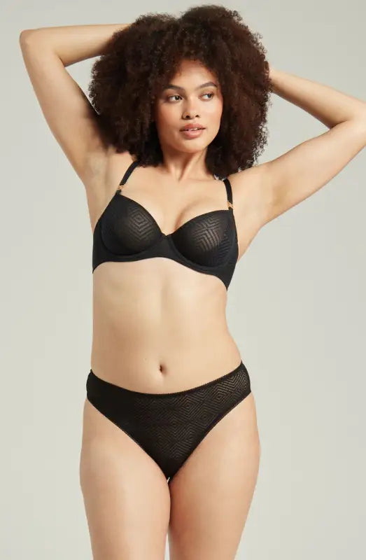 Discover Sheer Deco High Leg Brief for an Everyday Silhouette