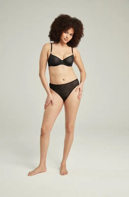 Discover Sheer Deco High Leg Brief for an Everyday Silhouette
