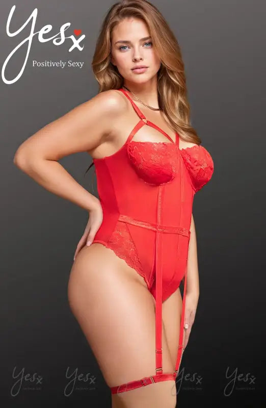 Discover the Allure of the YesX YX858Q Red Bodysuit with Adjustable Fastening
