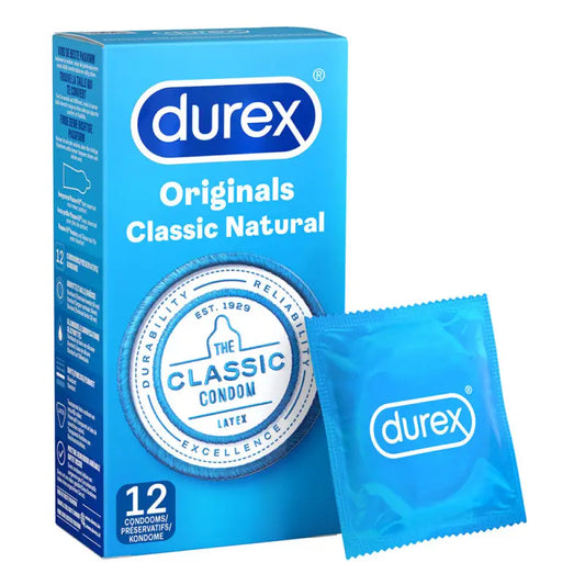Durex Originals Classic Natural Regular Condoms for Enhanced Comfort
