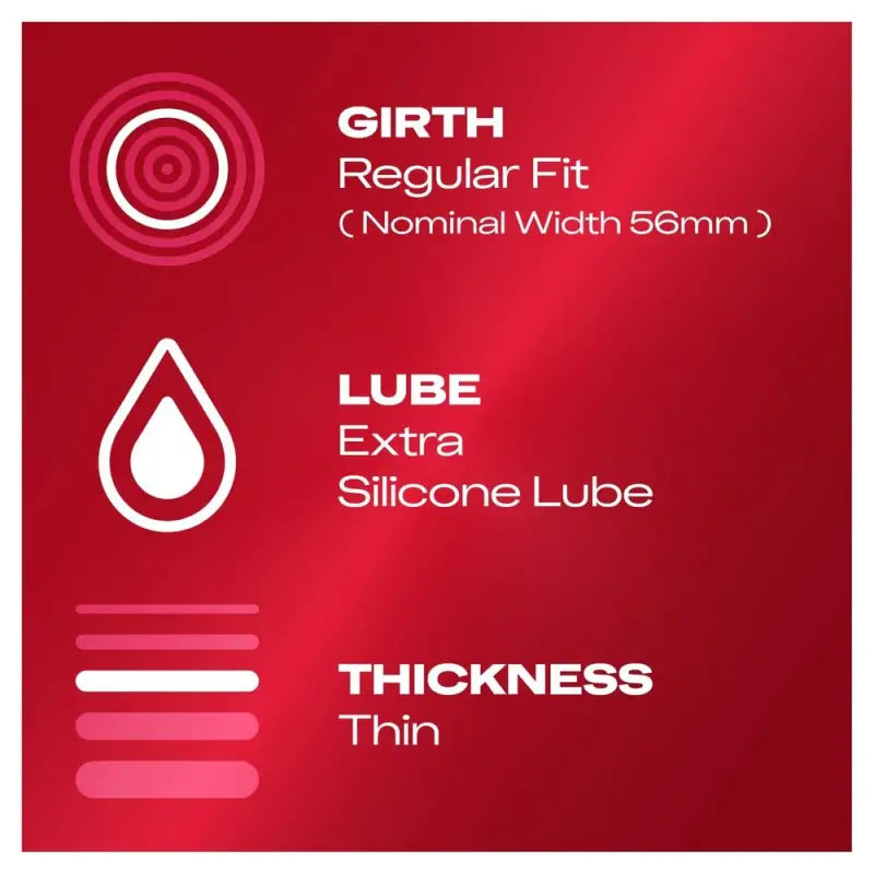 Durex Thin Feel Regular Fit Condoms 6 Pack for Pure Excitement