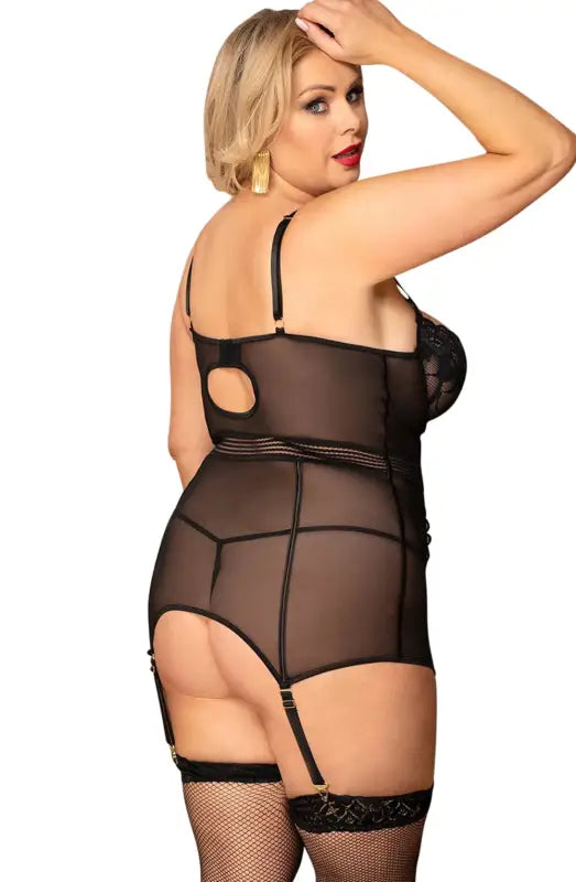 Elegance Redefined with YesX YX955Q Black Chemise and Floral Lace
