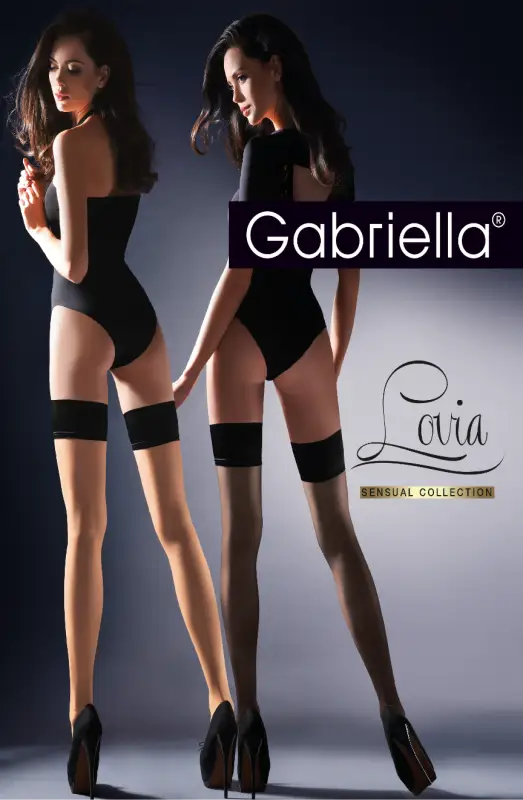 Elevate Elegance with Gabriella Calze Lovia Hold Ups in Beige