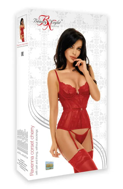 Elevate Elegance with the Beauty Night BN6522 Ravenna Corset Cherry