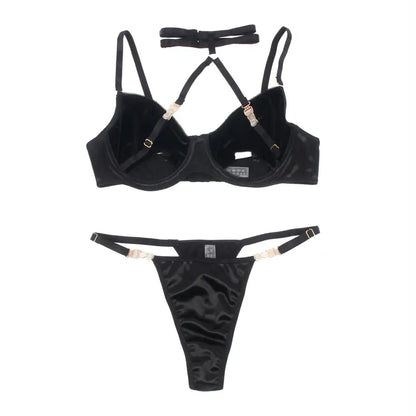Elevate Elegance with YesX YX871 Hollow Cut Halter Bra Set