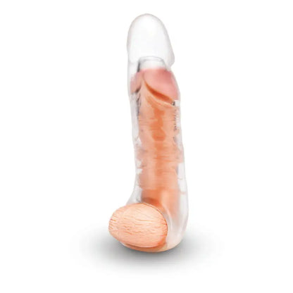 Elevate Pleasure with the Clear Penis Extender Featuring a Ball Loop