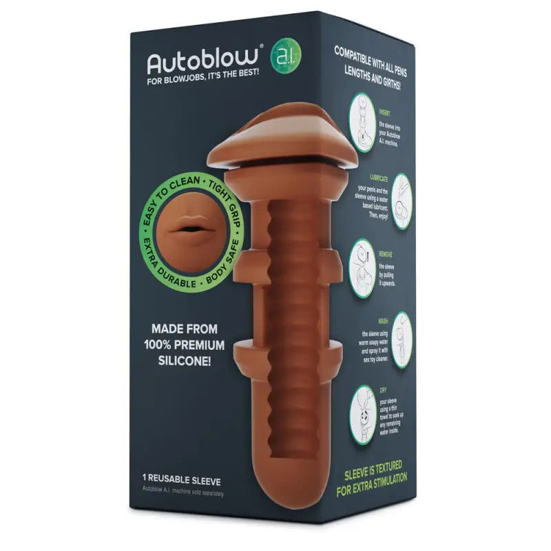 Elevate Pleasure with the Reusable Mouth Sleeve for Autoblow A.I