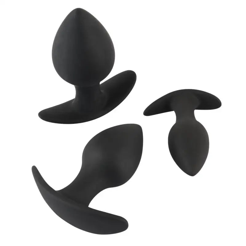 Elevate Sensations with the Black Velvet Silicone Three Piece Anal Training Set