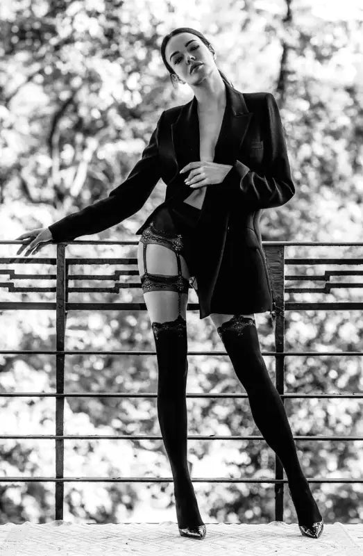 Elevate Your Elegance with Black Secret BS102 Crotchless Tights